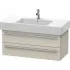 Duravit X-Large Waschtischunterbau mit 2 Auszügen, B: 1000 mm, Taupe matt