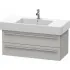 Duravit X-Large Waschtischunterbau mit 2 Auszügen, B: 1000 mm, Betongrau