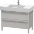 Duravit X-Large Waschtischunterbau mit 2 Auszügen stehend, B: 1000 mm, Betongrau