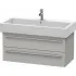 Duravit X-Large Waschtischunterbau mit 2 Auszügen, B: 950 mm, Betongrau Matt