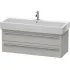 Duravit X-Large Waschtischunterbau mit 2 Auszügen, B: 1150 mm, Betongrau Matt