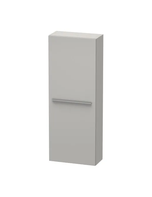 Duravit X-Large Halbhochschrank, 1 Tür und 4 Glasfachböden, B: 500 mm, Betongrau Matt