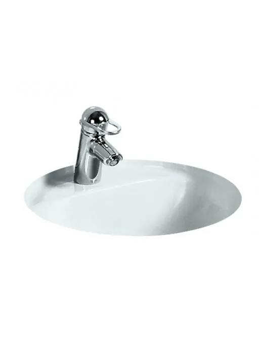 Laufen Fiora Einbauwaschtisch von unten weiss 455 x 455mm