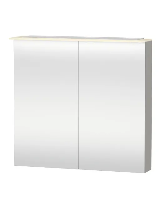 Duravit X-Large Spiegelschrank mit LED-Beleuchtung, 800 x 208 mm, Betongrau Matt