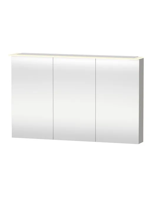 Duravit X-Large Spiegelschrank mit LED-Beleuchtung, 1200 x 208 mm, Betongrau Matt