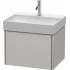 Duravit XSqaure Waschtischunterbau mit 1 Auszug, B: 584 mm, Betongrau Matt