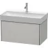 Duravit XSqaure Waschtischunterbau mit 1 Auszug, B: 784 mm, Betongrau Matt, DuraSquare # 235380