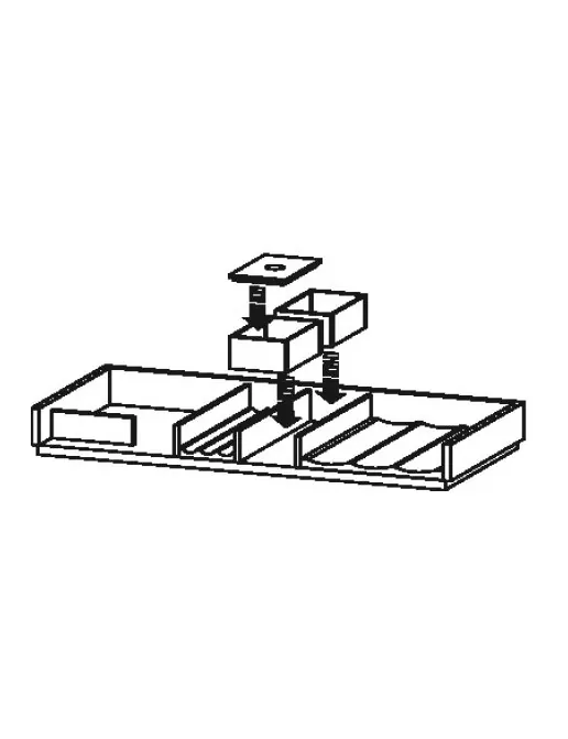 Duravit Zusatzmodul Einrichtungssystem für Waschtischunterbau XS4442, B: 584 mm