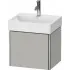 Duravit XSquare Waschtischunterbau Compact, mit 1 Auszug, B: 484 mm, Betongrau Matt