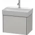 Duravit XSquare Waschtischunterbau Compact, mit 1 Auszug, B: 584 mm, Betongrau Matt