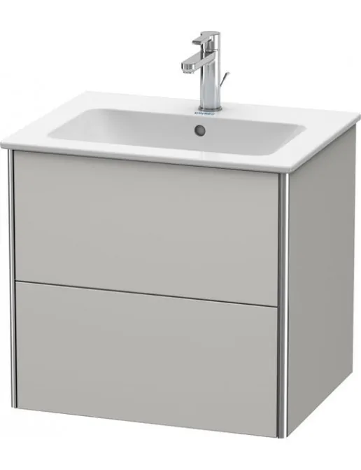 Duravit XSquare Waschtischunterbau, 2 Auszüge, B: 610 mm, Betongrau Matt