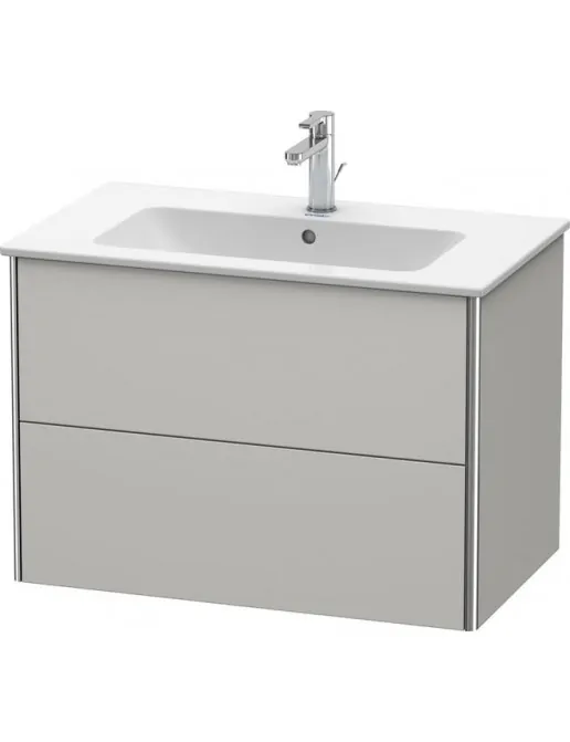 Duravit XSquare Waschtischunterbau, 2 Auszüge, B: 810 mm, Betongrau Matt