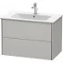 Duravit XSquare Waschtischunterbau, 2 Auszüge, B: 810 mm, Betongrau Matt