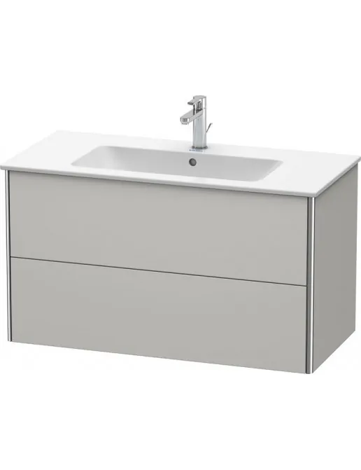 Duravit XSquare Waschtischunterbau, 2 Auszüge, B: 1010 mm, Betongrau Matt