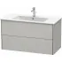 Duravit XSquare Waschtischunterbau, 2 Auszüge, B: 1010 mm, Betongrau Matt