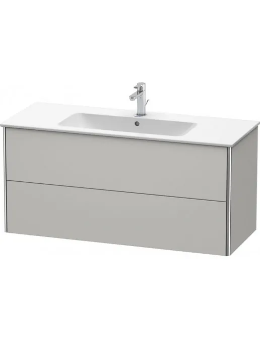 Duravit XSquare Waschtischunterbau, 2 Auszüge, B: 1210 mm, Betongrau Matt