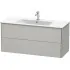 Duravit XSquare Waschtischunterbau, 2 Auszüge, B: 1210 mm, Betongrau Matt