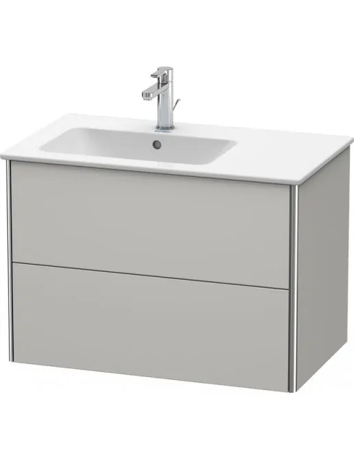 Duravit XSquare Waschtischunterbau, 2 Auszüge, B: 810 mm, Betongrau Matt