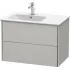 Duravit XSquare Waschtischunterbau, 2 Auszüge, B: 810 mm, Betongrau Matt