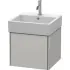 Duravit XSquare Waschtischunterbau mit 1 Auszug, B: 484 mm, Betongrau Matt