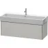 Duravit XSquare Waschtischunterbau mit 1 Auszug, B: 1184 mm, Betongrau Matt