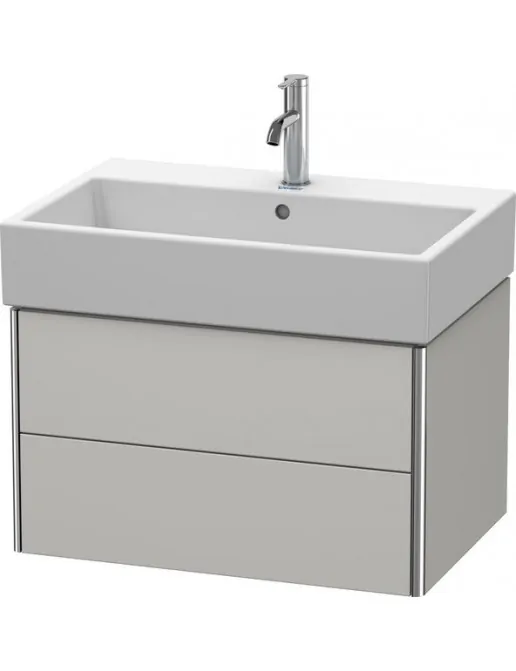 Duravit XSquare Waschtischunterbau mit 2 Auszug, B: 684 mm, Betongrau Matt