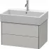 Duravit XSquare Waschtischunterbau mit 2 Auszug, B: 684 mm, Betongrau Matt