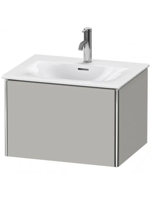 Duravit XSquare Waschtischunterbau, mit 1 Auszug, B: 610 mm, Betongrau Matt