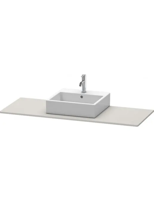 Duravit XSquare Konsole für 1 Waschtisch, Ausschnitt Links/Rechts/Mittig, B: 1400 mm, Betongrau Matt