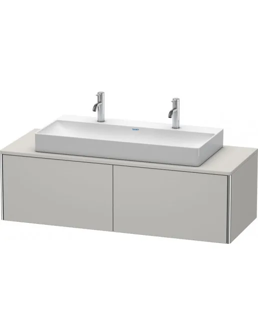 Duravit XSquare Waschtischunterbau für Konsole, 2 Auszüge, B: 1400 mm, Betongrau Matt