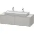 Duravit XSquare Waschtischunterbau für Konsole, 2 Auszüge, B: 1400 mm, Betongrau Matt