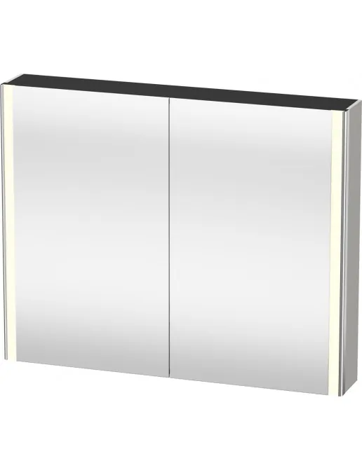 Duravit XSquare Spiegelschrank mit LED-Beleuchtung, 2 Tür, Breite 1200, Betongrau Matt