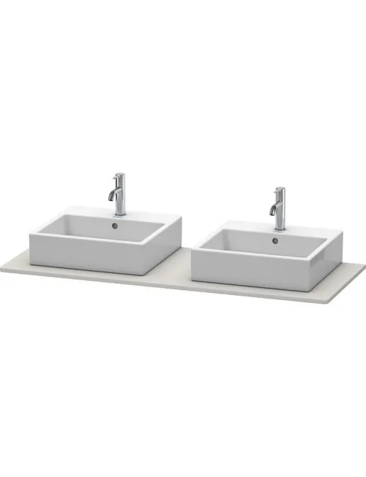 Duravit XSquare Konsolenplatte mit 2 Ausschnitten, B: 1400 mm, Betongrau Matt