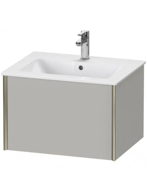 Duravit XViu Waschtischunterbau mit 1 Auszug, B: 610 mm, Betongrau Matt