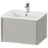 Duravit XViu Waschtischunterbau mit 1 Auszug, B: 610 mm, Betongrau Matt