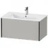 Duravit XViu Waschtischunterbau mit 1 Auszug, B: 810 mm, Betongrau Matt