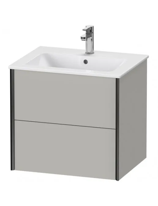 Duravit XViu Waschtischunterbau mit 2 Auszüge, B: 610 mm, Betongrau Matt