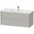 Duravit XViu Waschtischunterbau mit 2 Auszüge, B: 1210 mm, Betongrau Matt