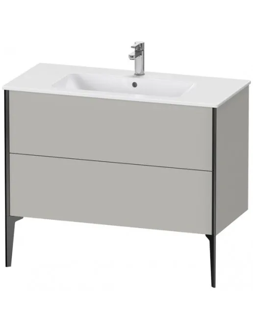 Duravit XViu Waschtischunterbau bodenstehend, mit 2 Auszüge, B: 1010 mm, Betongrau Matt