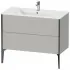 Duravit XViu Waschtischunterbau bodenstehend, mit 2 Auszüge, B: 1010 mm, Betongrau Matt