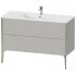 Duravit XViu Waschtischunterbau bodenstehend, mit 2 Auszüge, B: 1210 mm, Betongrau Matt