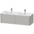 Duravit XViu Waschtischunterbau mit 2 Auszüge, B: 1280 mm, Betongrau Matt