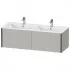 Duravit XViu Waschtischunterbau mit 2 Auszüge, B: 1280 mm, Betongrau Matt