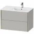 Duravit XViu Waschtischunterbau Rechts, mit 2 Auszüge, B: 810 mm, Betongrau Matt