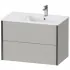 Duravit XViu Waschtischunterbau Rechts, mit 2 Auszüge, B: 810 mm, Betongrau Matt