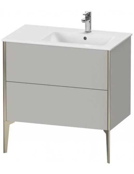 Duravit XViu Waschtischunterbau Rechts bodenstehend, mit 2 Auszüge, B: 810 mm, Betongrau Matt