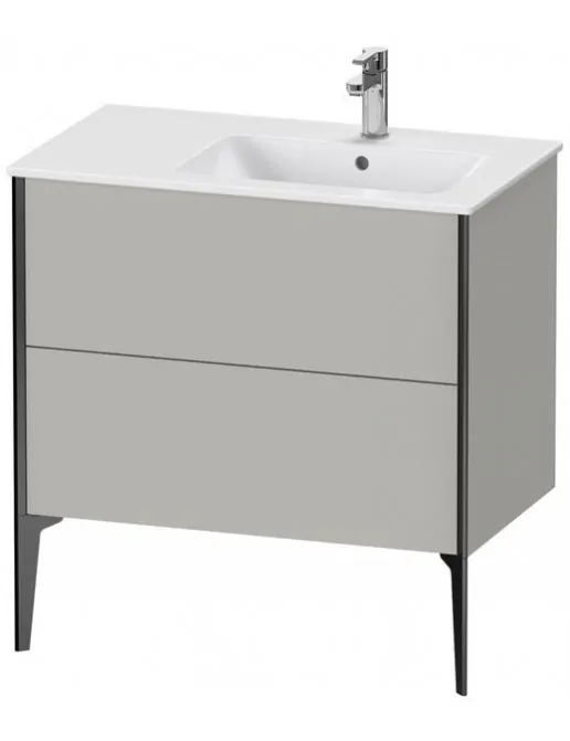 Duravit XViu Waschtischunterbau Rechts bodenstehend, mit 2 Auszüge, B: 810 mm, Betongrau Matt