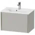 Duravit XViu Waschtischunterbau Compact, mit 1 Auszug, B: 610 mm, Betongrau Matt