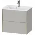 Duravit XViu Waschtischunterbau Compact, mit 2 Auszüge, B: 610 mm, Betongrau Matt