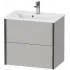 Duravit XViu Waschtischunterbau Compact, mit 2 Auszüge, B: 610 mm, Betongrau Matt